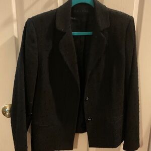 Perry Ellis Black Textured Jacket